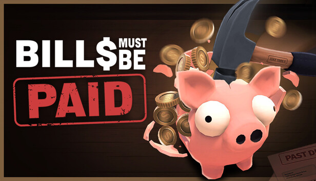 Official Steam gallery screenshot showing an active jackpot run with piggy banks, coins, and the stamina bar